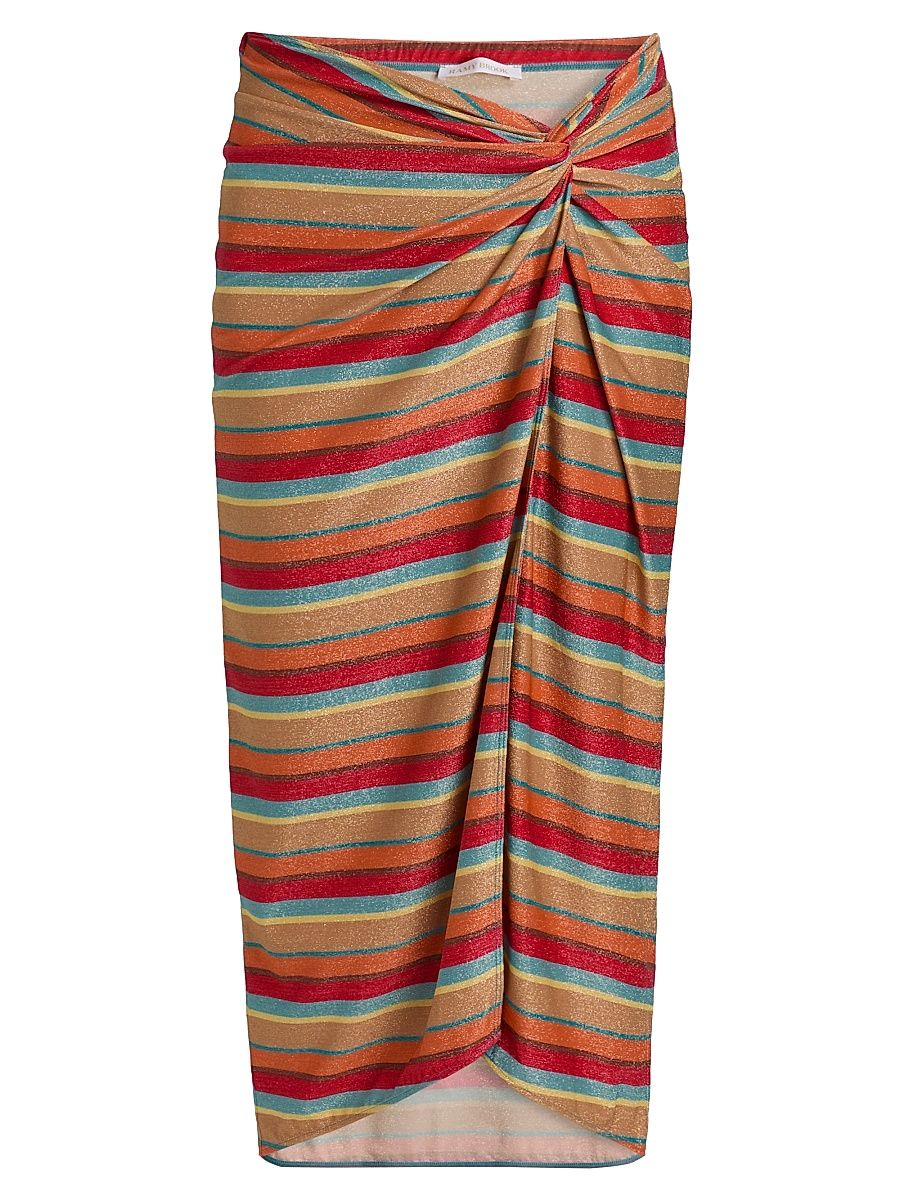 Women's Xana Striped Sarong - Flame Glitter Stripe - Size XL