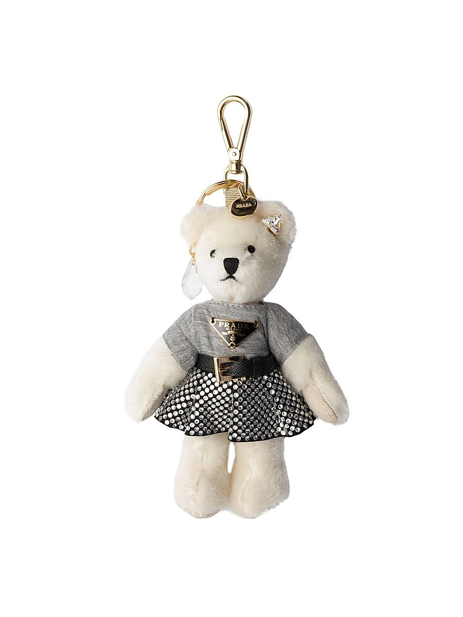 Women's Teddy Key Ring Charm - White