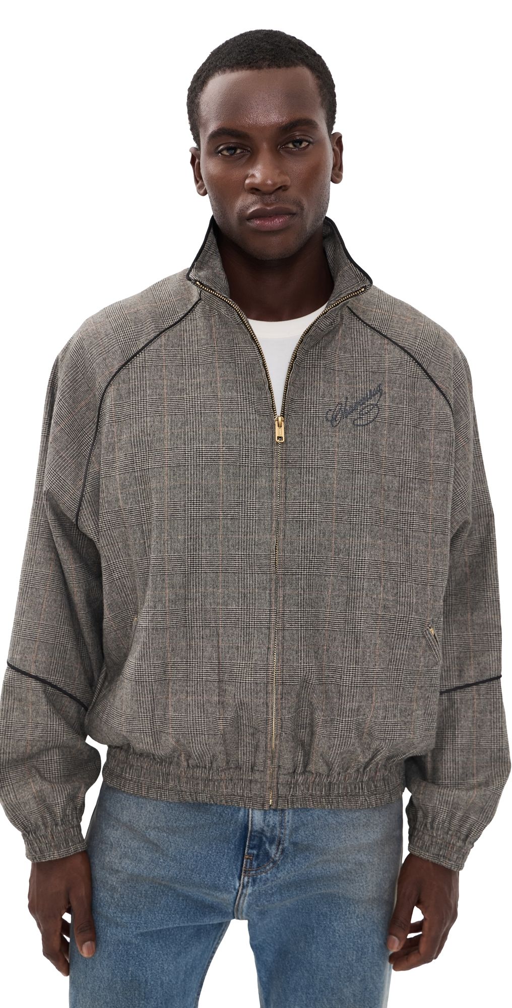 Willy Chavarria Ruff Rider Track Jacket Uniform Brown/Black XL