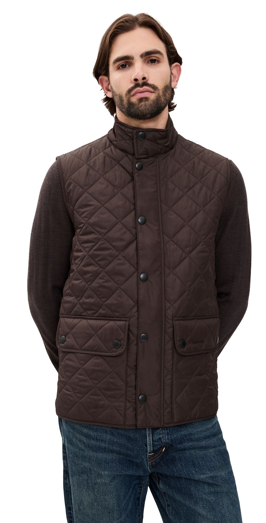 Barbour Lowerdale Quilted Vest Black Oak XL