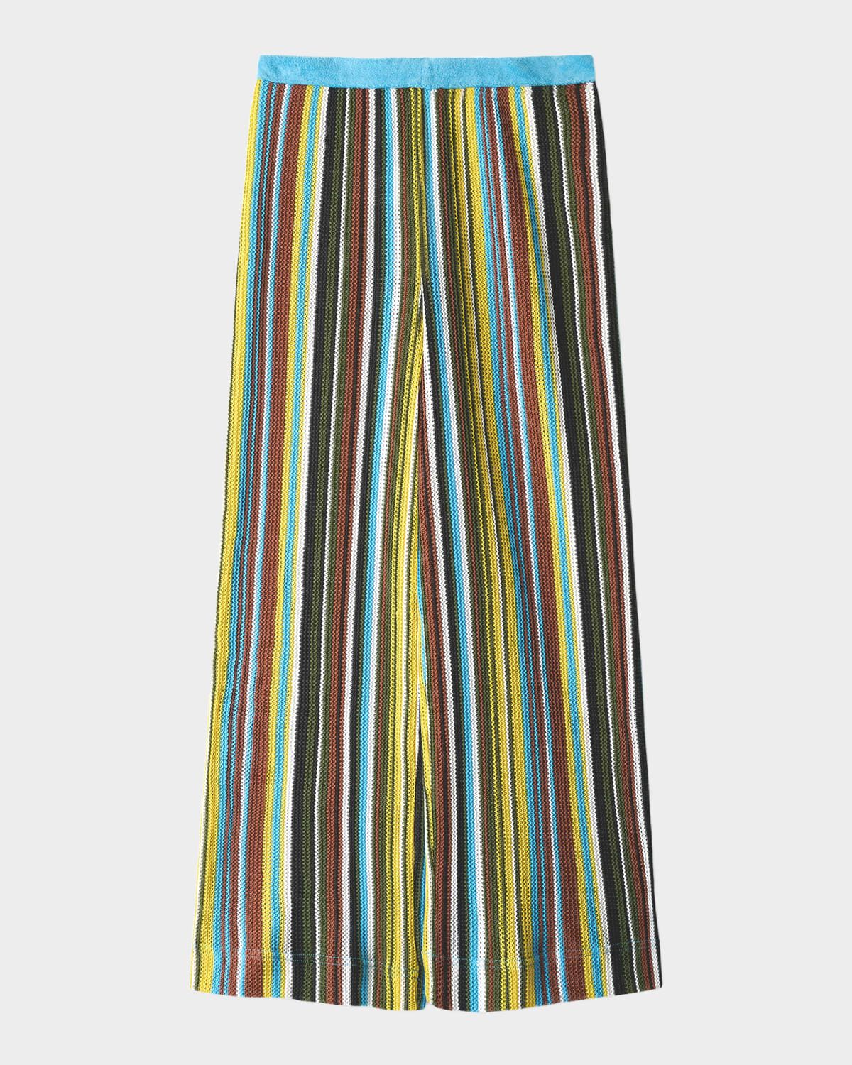 Ali Striped Crochet Knit Pants