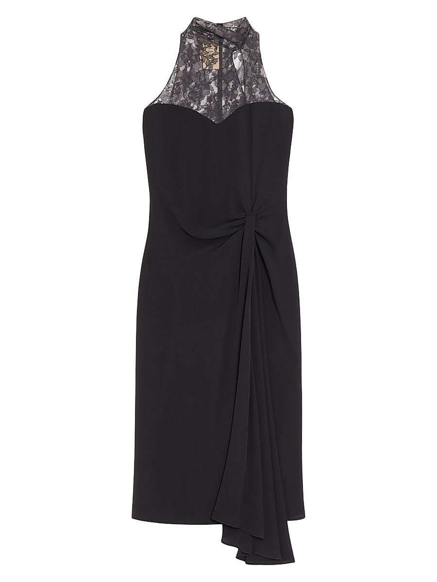Women's Georgette Dress - Black - Size 10