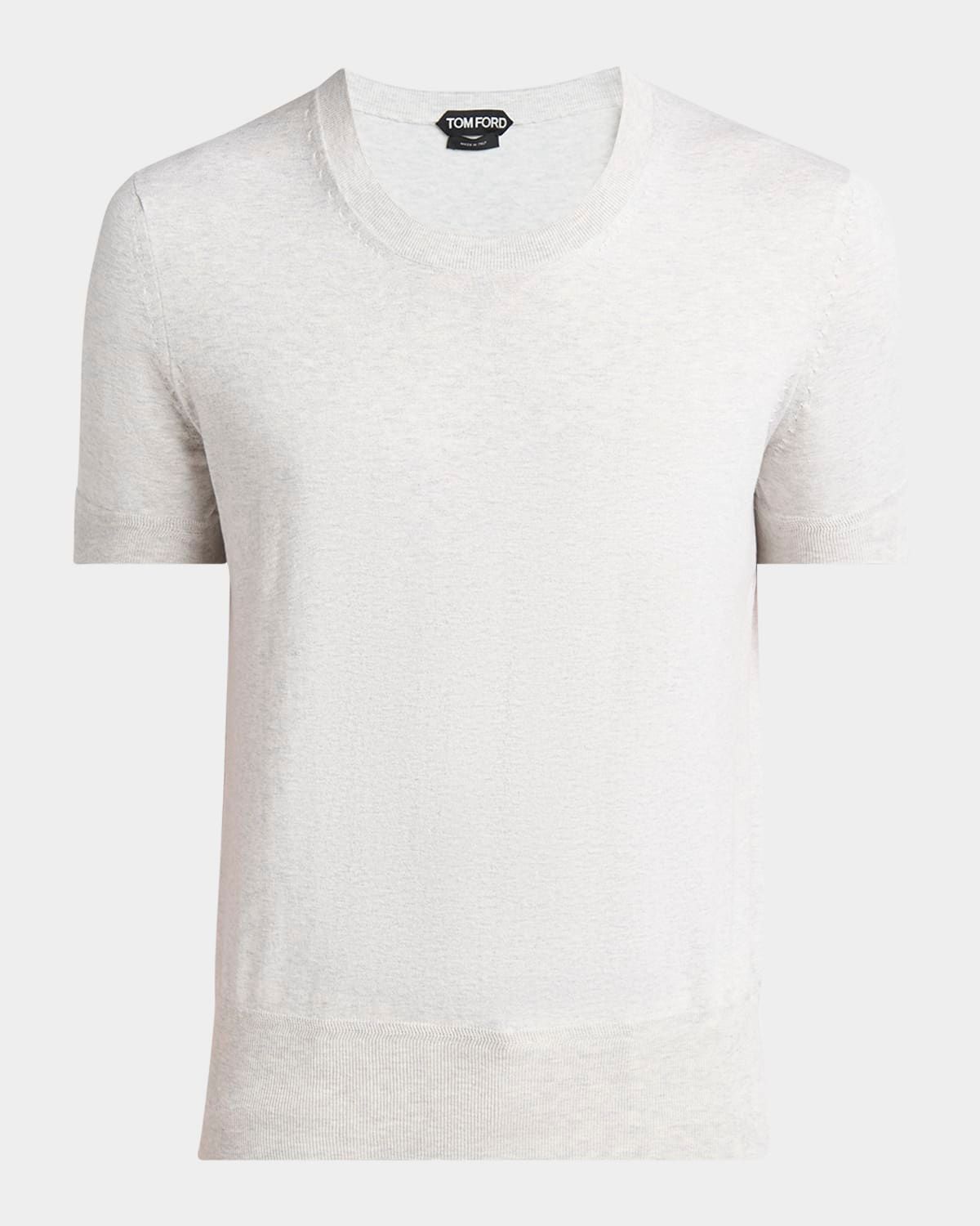 Men & apos;s Cotton Short-Sleeve Crewneck Sweater