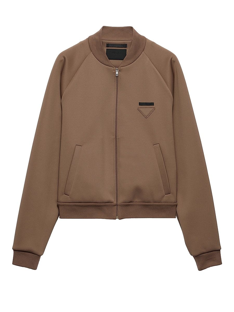 Men's Technical Fleece Blouson Jacket - Brown - Size XXL