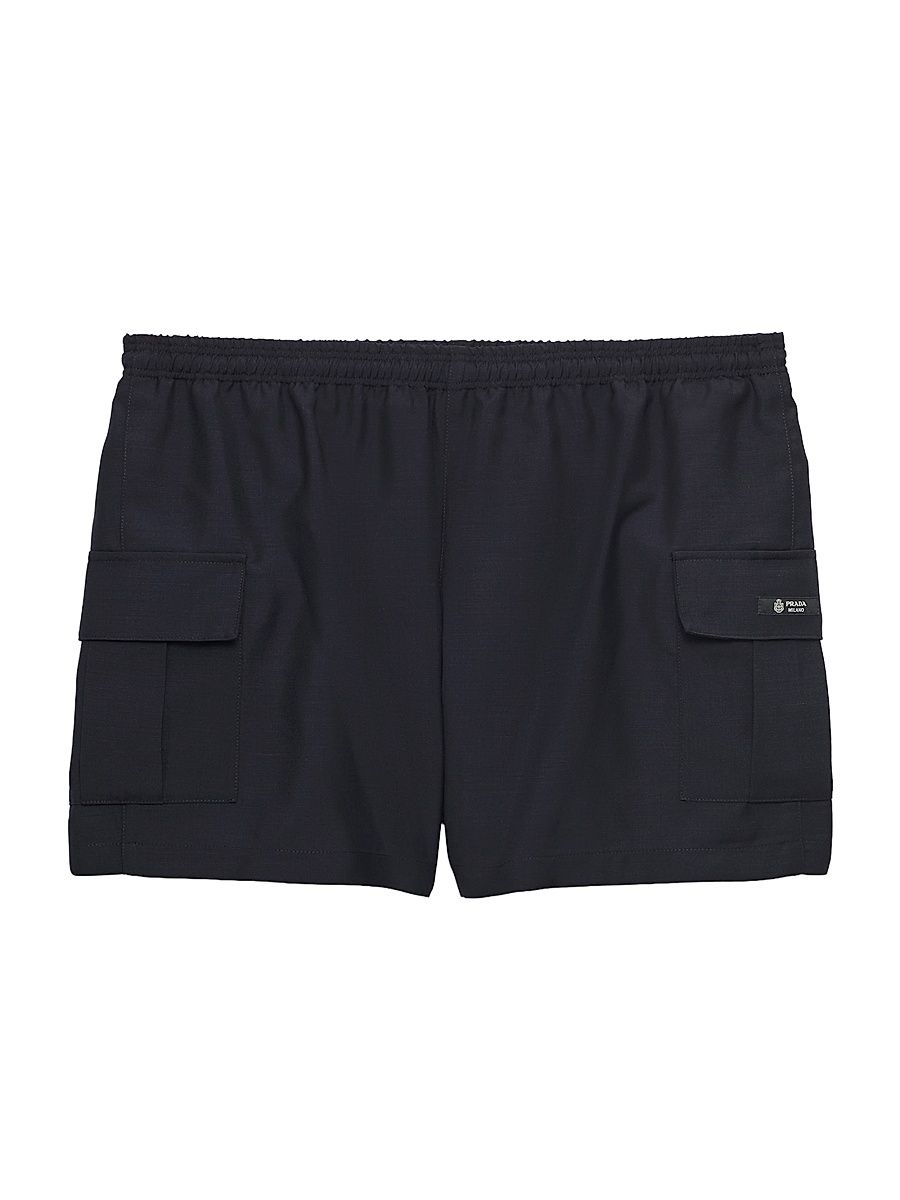 Men's Mohair Wool Shorts - Blue - Size XL