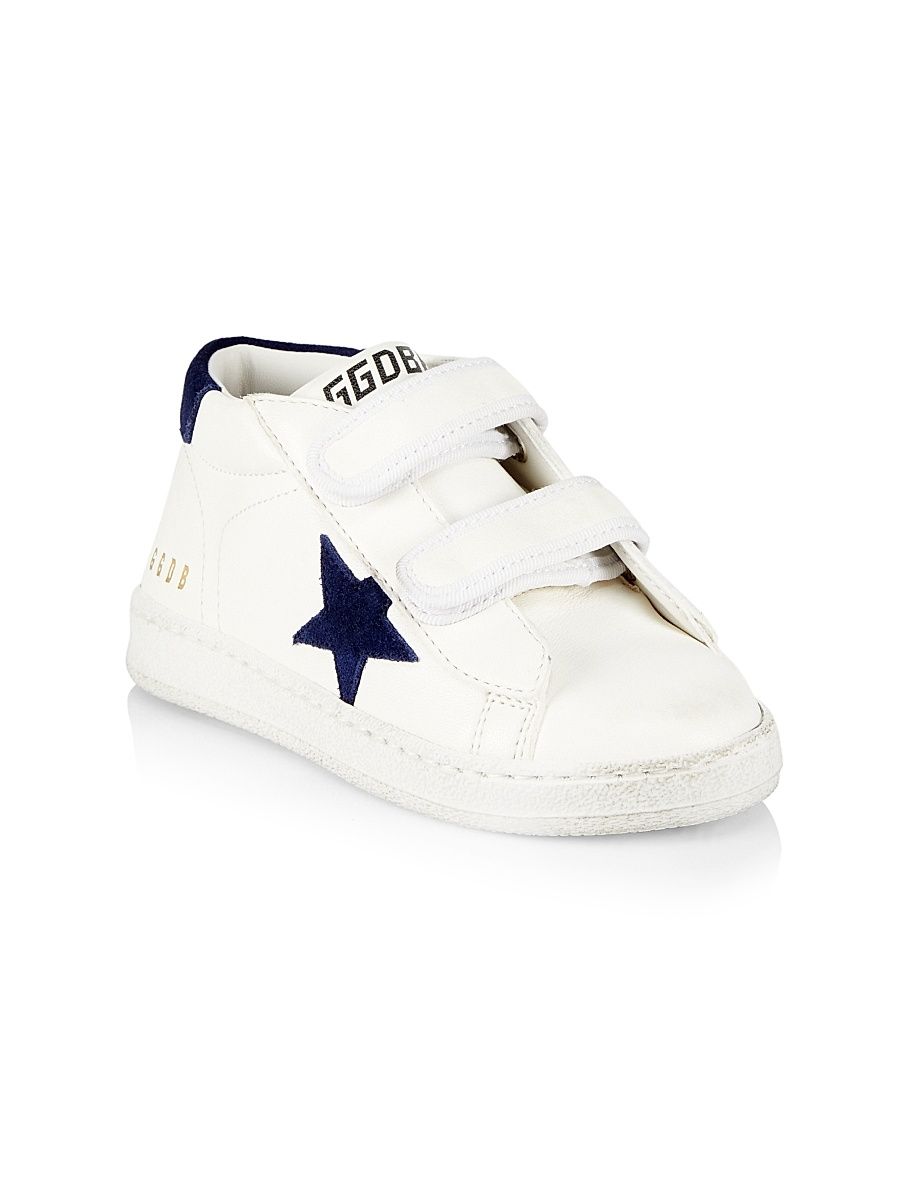 Baby's & Little Kid's June Suede Star Sneakers - White Dark Blue - Size 10 (Toddler)