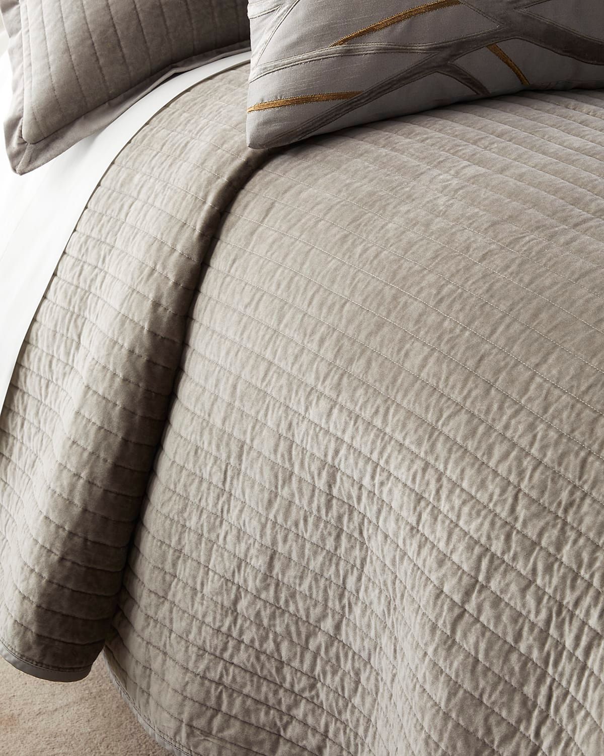 Aria Quilted Coverlet Matte Velvet