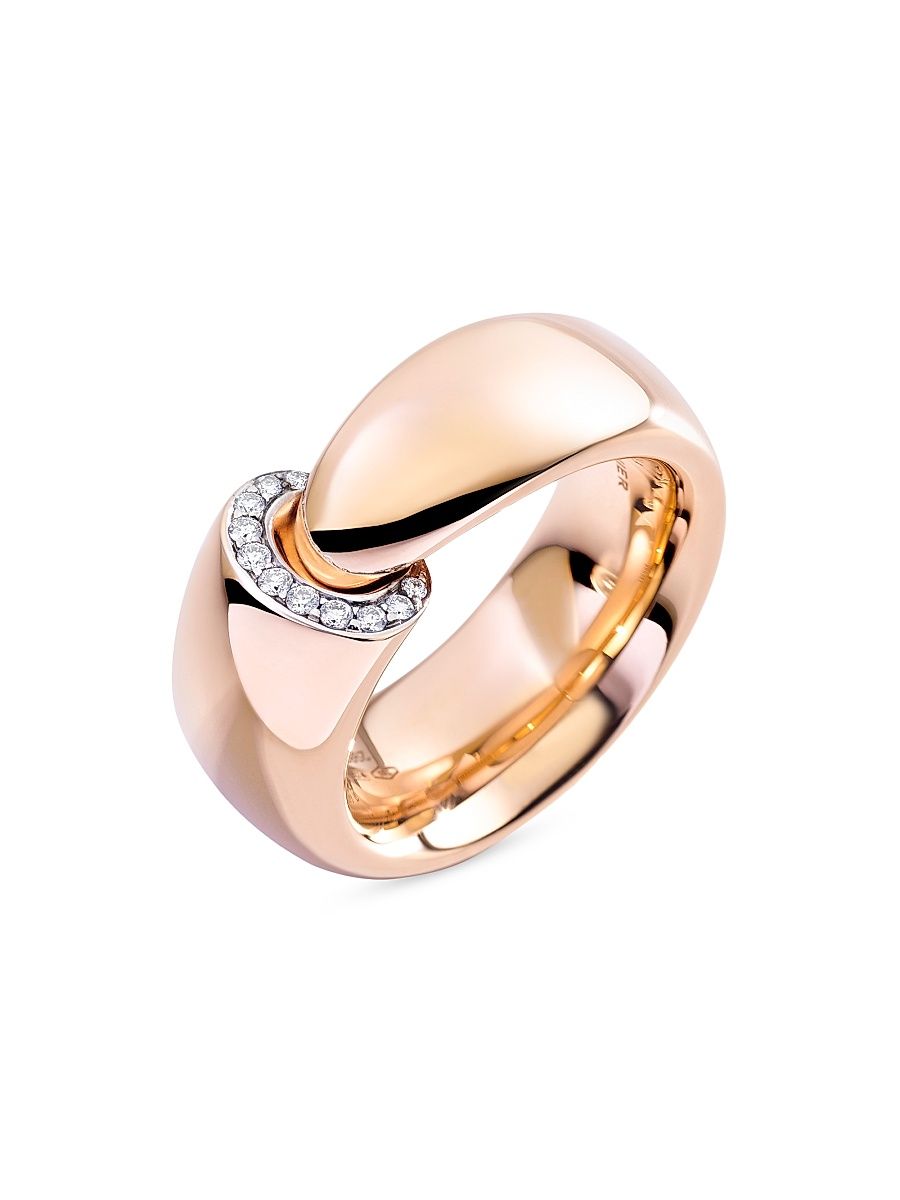 Women's Calla The One 18K Rose Gold & 0.09 TCW Diamond Ring - Rose Gold - Size 6.75