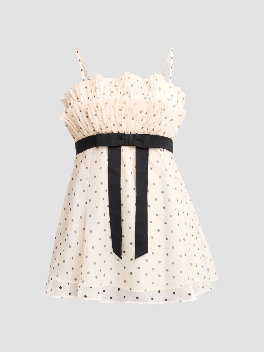 Zimmermann Women's Pleated Frill Polka Dot Cami - Cream Dot - Size 0