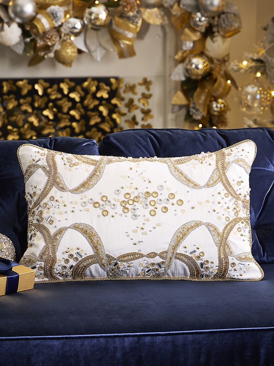 Kim Seybert Shimmer Arc Radiant Veil Pillow
