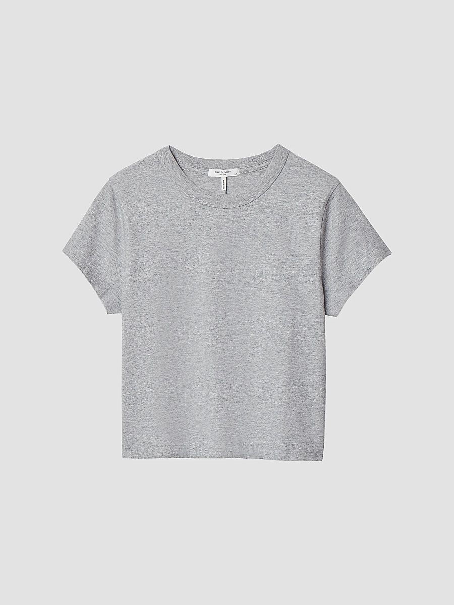 Women's Kelly Perfect Cotton T-Shirt - Heather Grey - Size XL