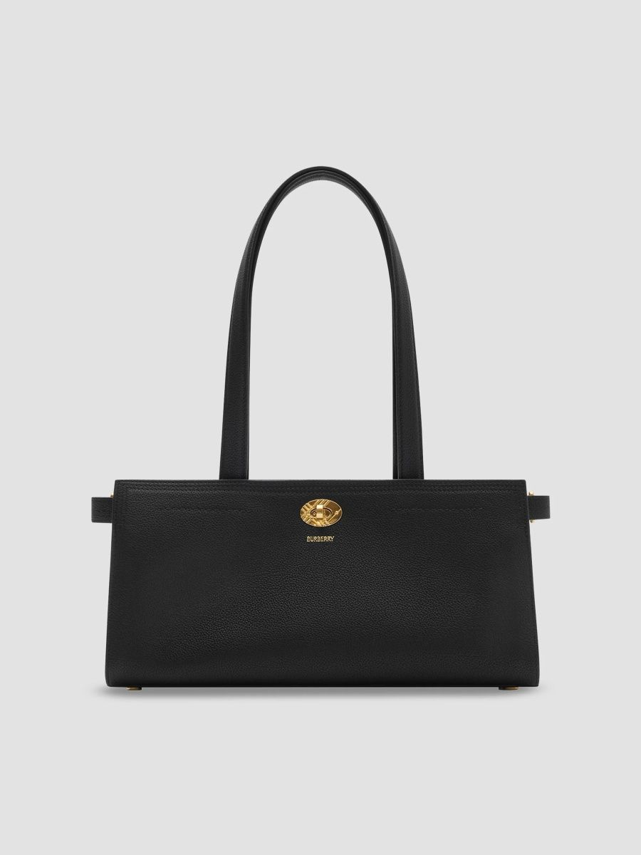 Burberry Women's Cotswolds Leather East-West Tote Bag - Black