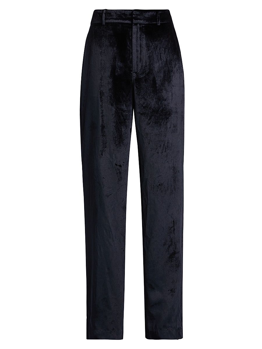 Women's Chateau Wide-Leg Velvet Pants - Midnight - Size 6