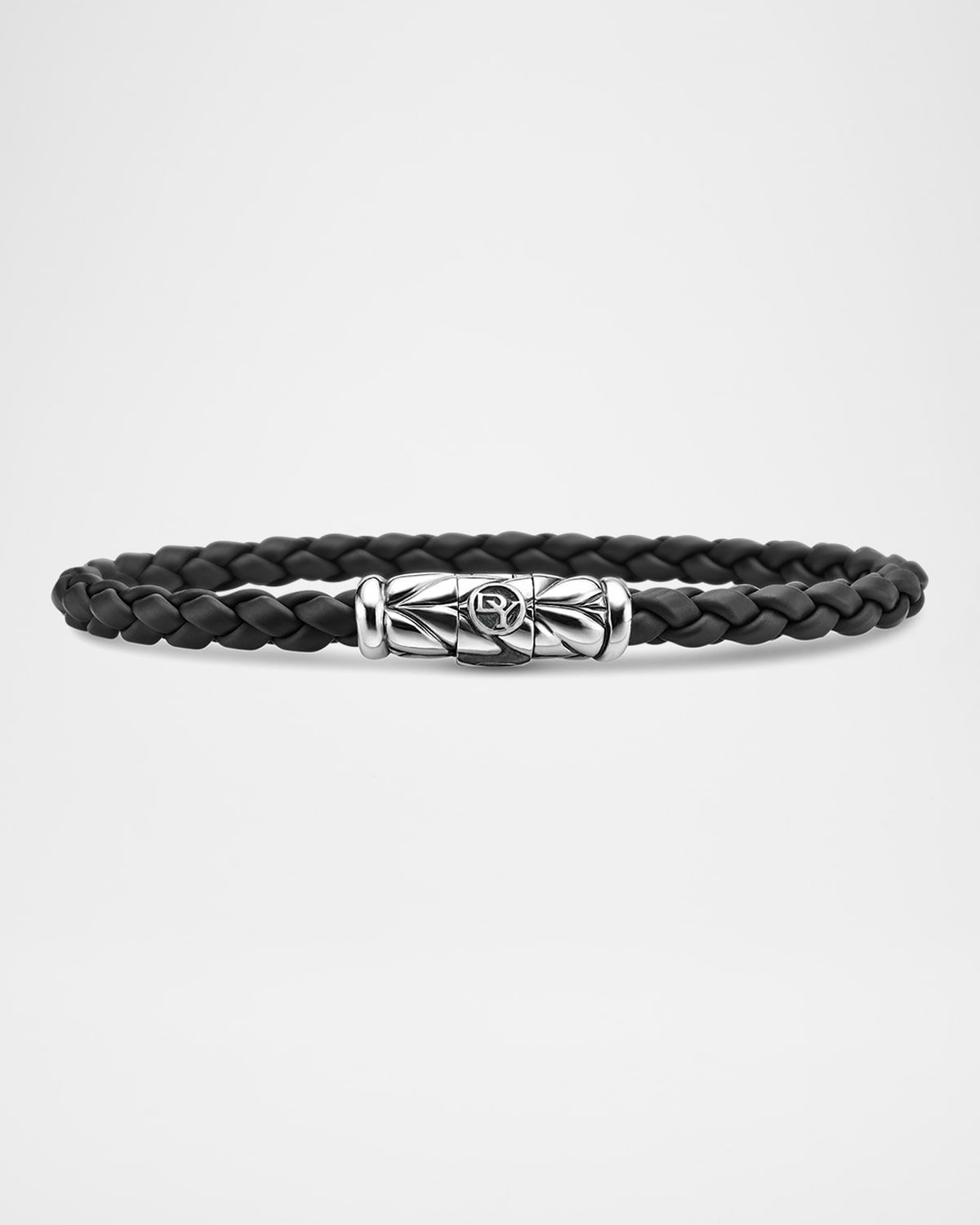 Men & apos;s Chevron Woven Rubber Bracelet, 6mm