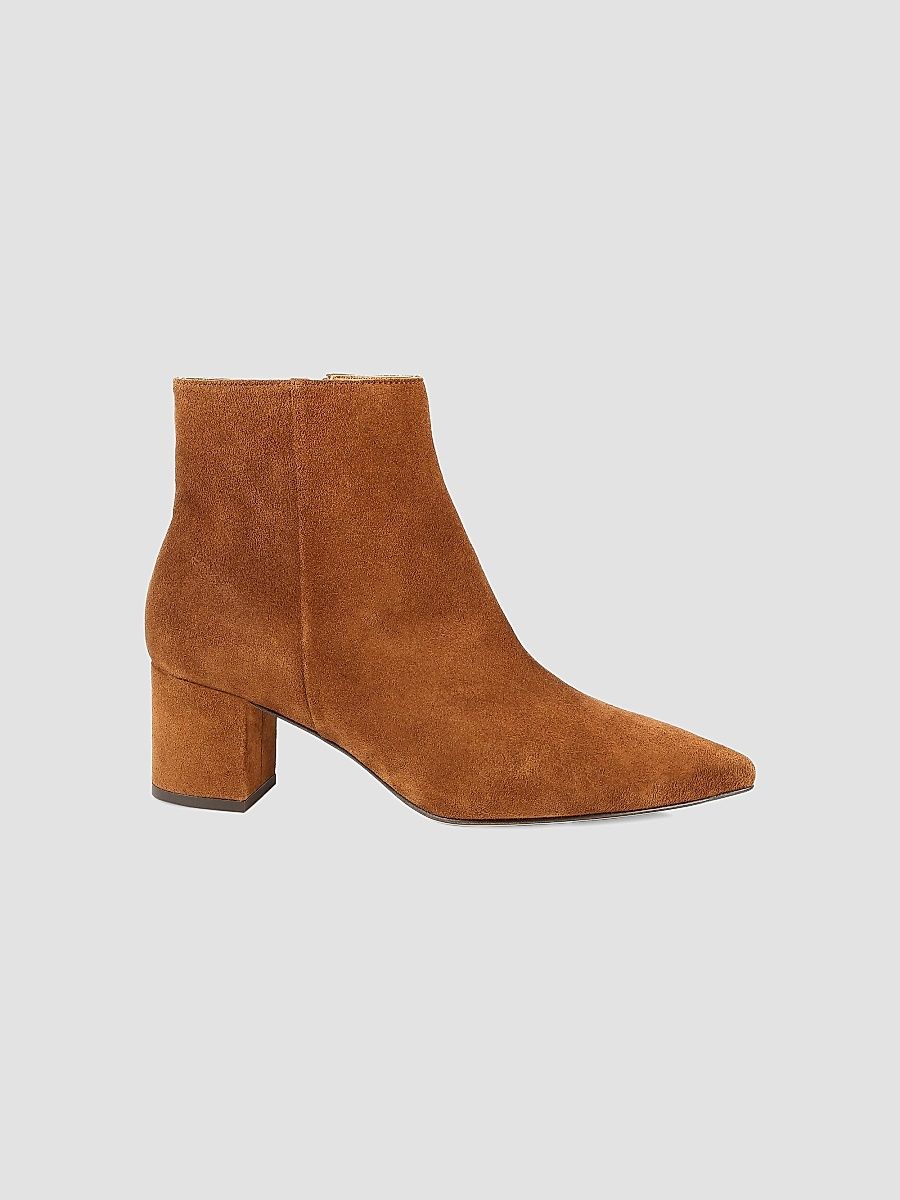 Women's Jeanne 85MM Suede Ankle Boots - Brown - Size 9.5