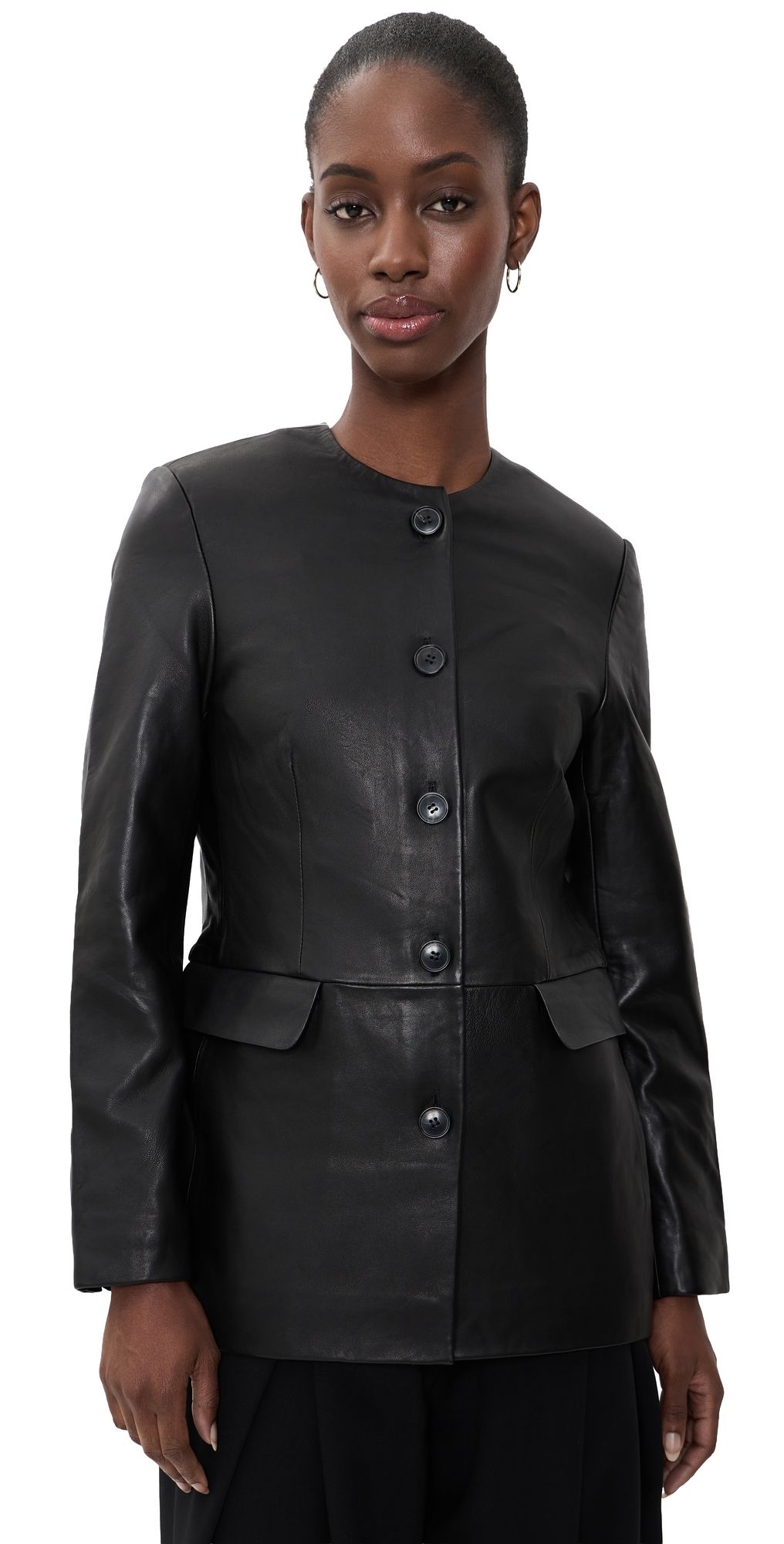 A. EMERY Esme Leather Jacket Black 14