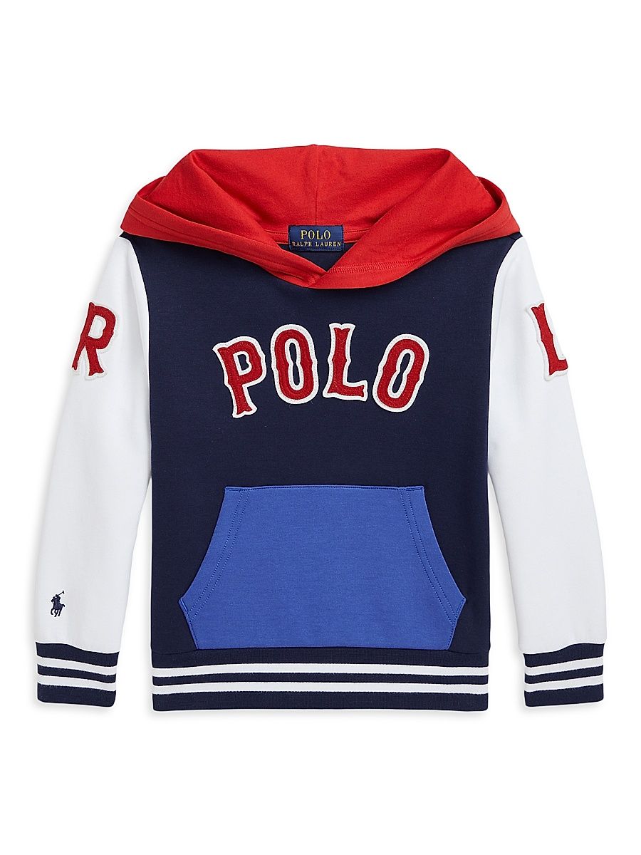 Little Boy's & Boy's Baseball Logo Hoodie - Refined Navy Multi - Size 6