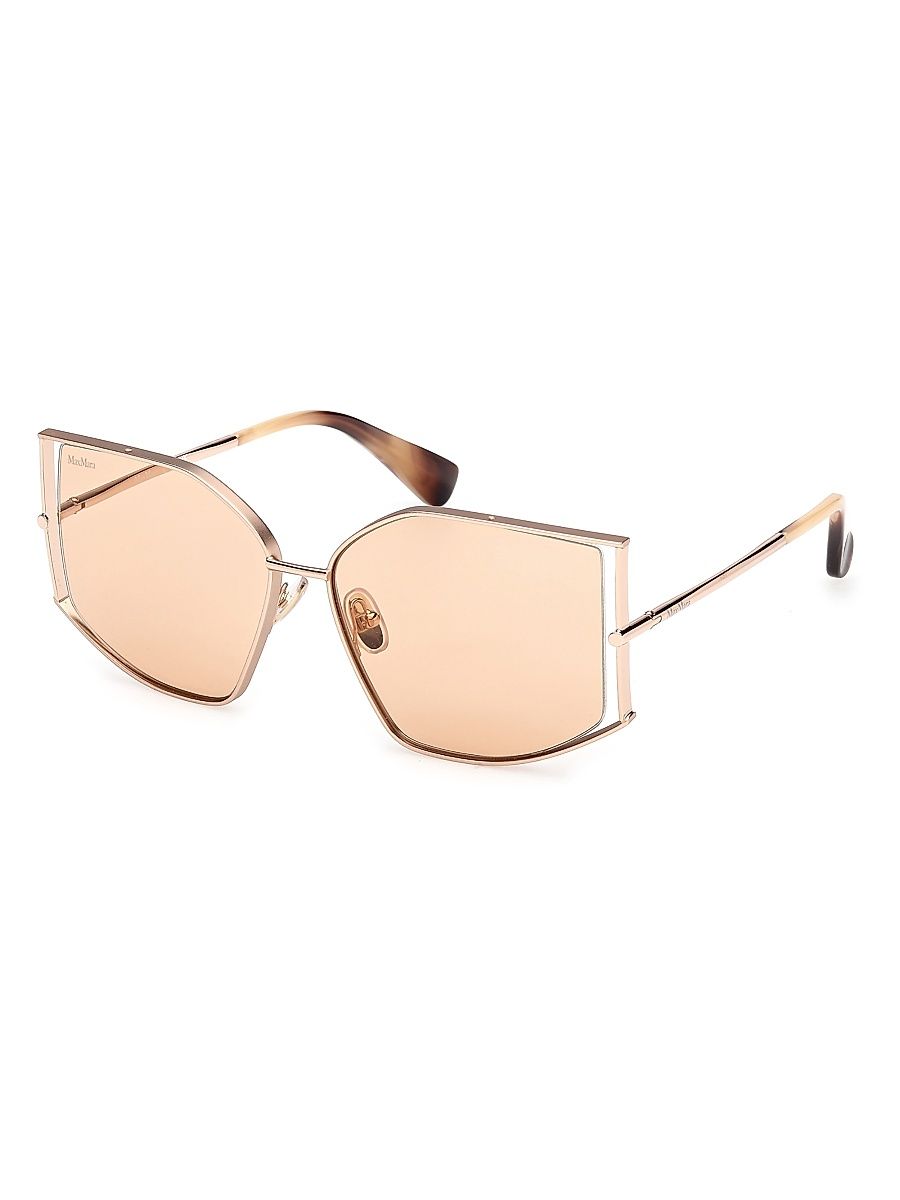 Women's Menton-4 59MM Cat-Eye Sunglasses - Rose Gold Striped Camel