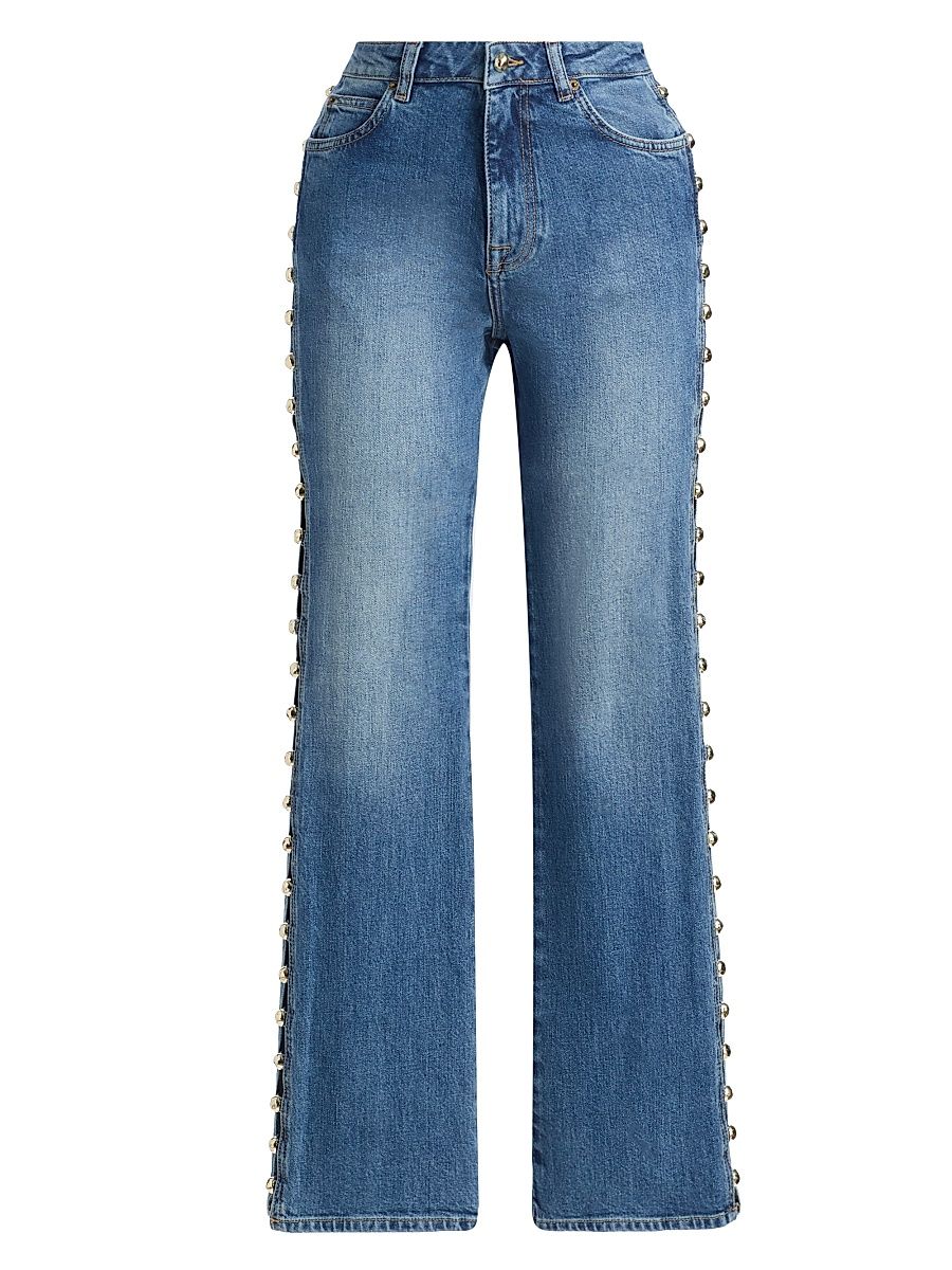 Women's Amelia Beaded High-Rise Jeans - Salton - Size 32