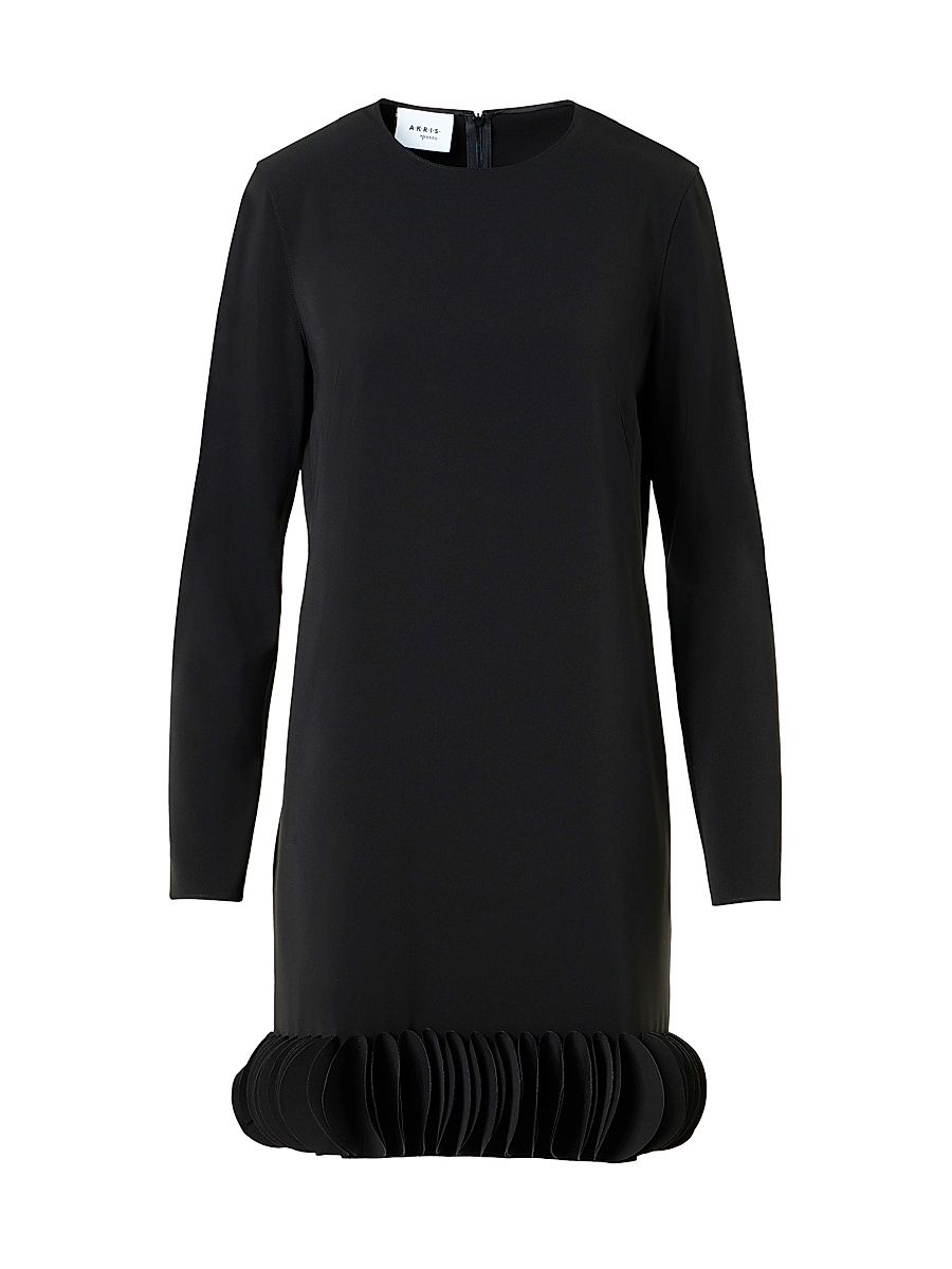 Women's Lasercut Crêpe Minidress - Black - Size 8