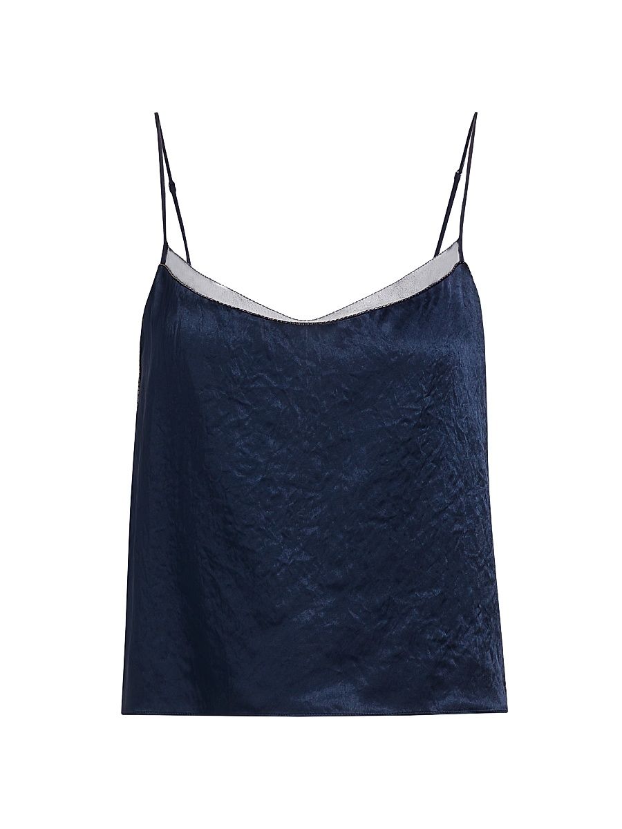 Women's Beaded Boarder Cami - Coastal - Size XXS