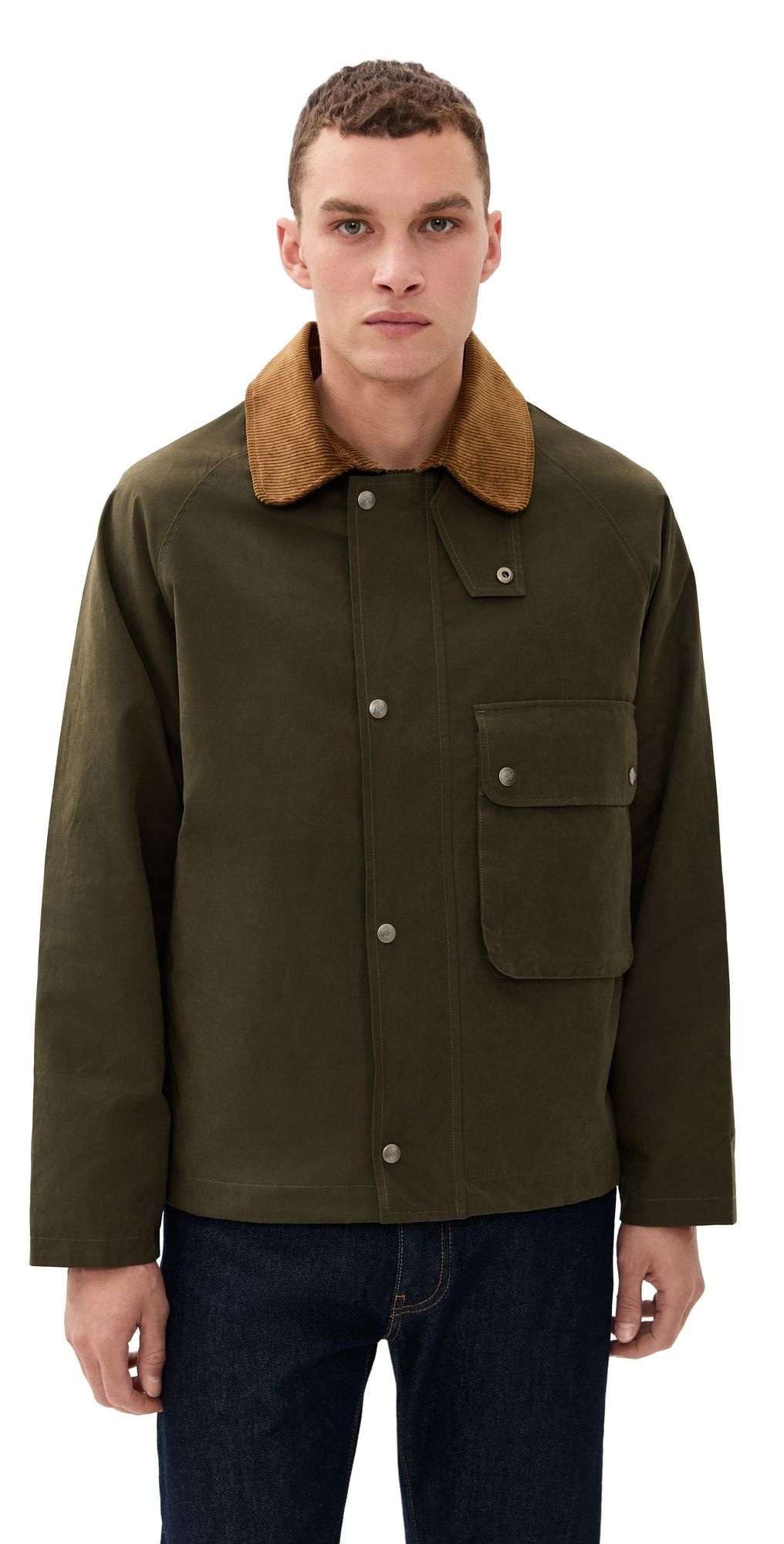 Knickerbocker Bay Waxed Cotton & Nylon Jacket Olive XL