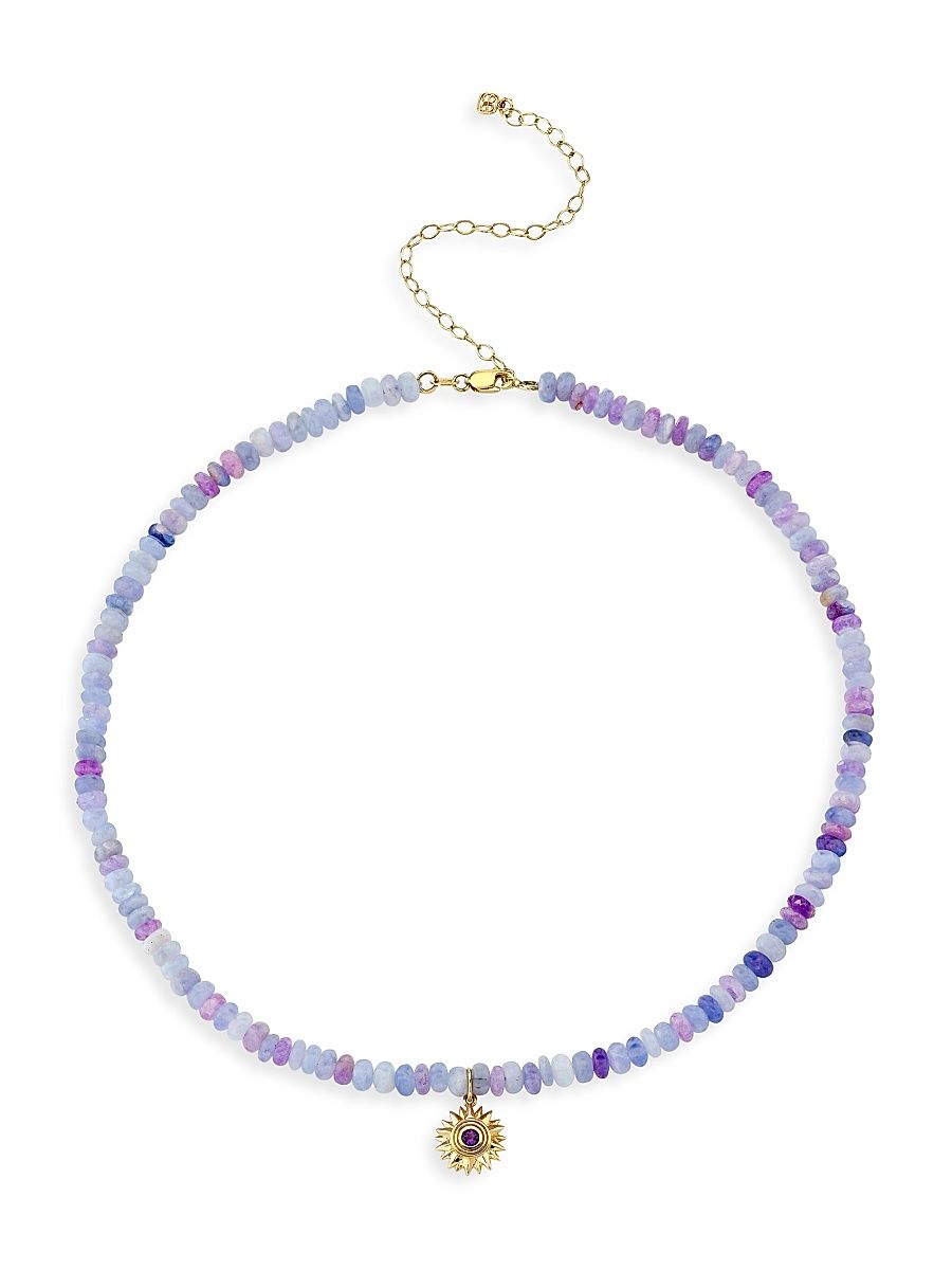 Women's 14K Yellow Gold & Amethyst Beaded Choker - Yellow Gold