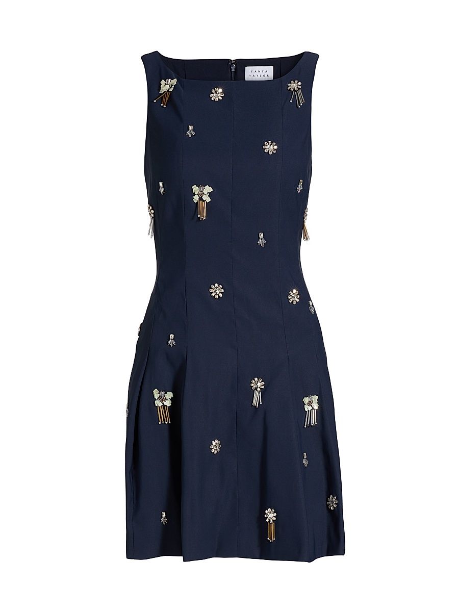 Women's Glenda Embellished Minidress - Midnight - Size 8