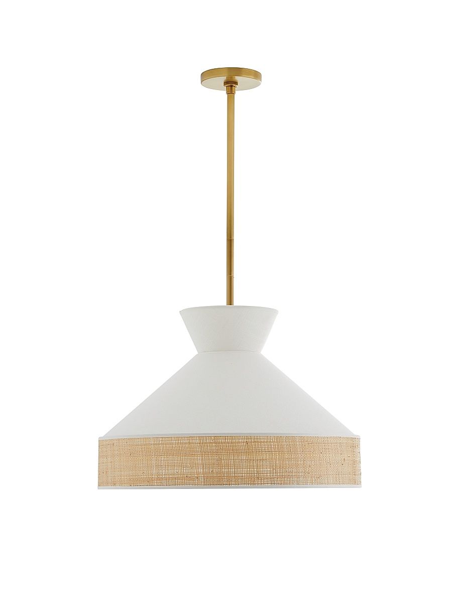 Malena Rattan Pendant - White