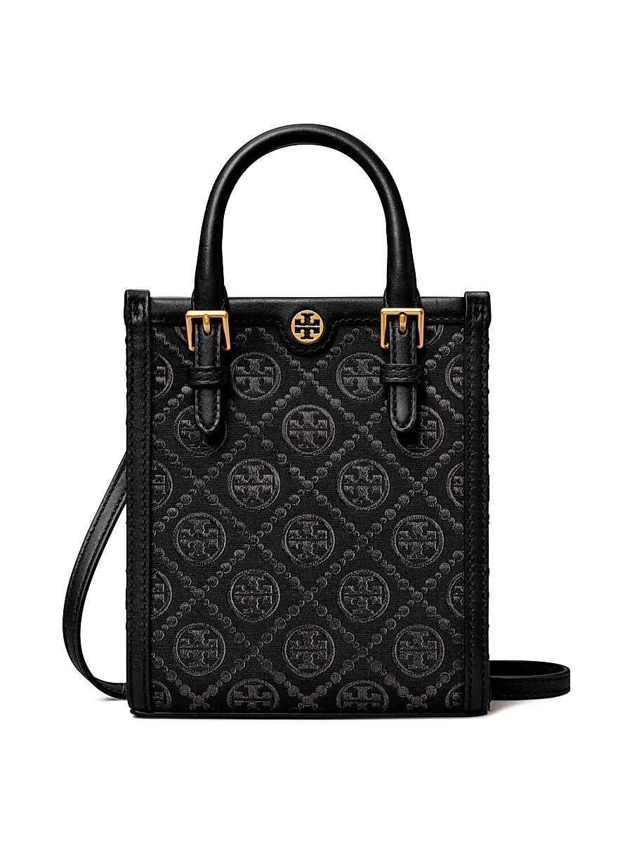 Women's Mini T Monogram Tote Bag - Black