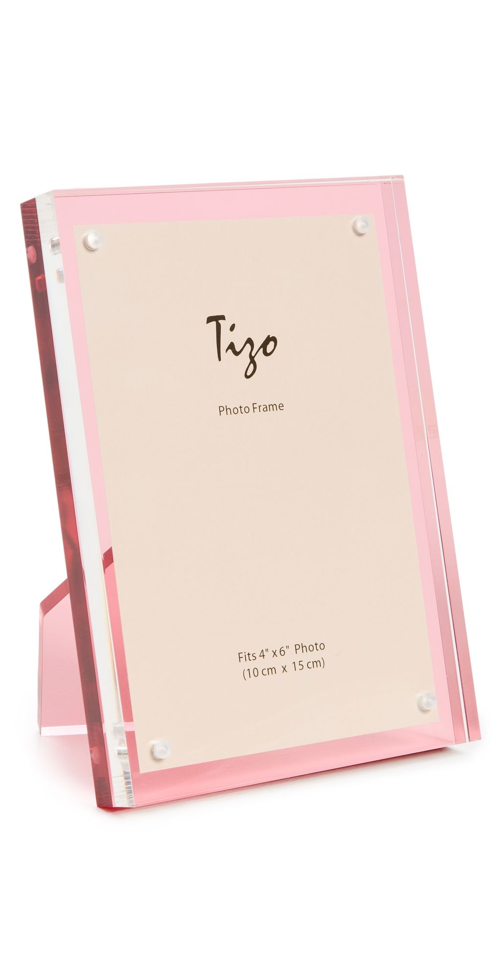 Tizo Design Lucite Frame 4x6 Pink One Size