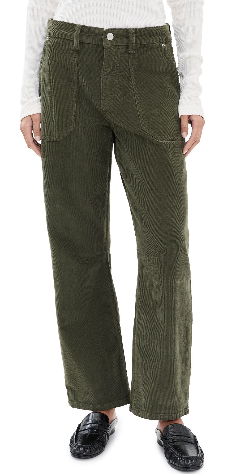 WARP + WEFT BNA Corduroy Soft Curve Pants Olive Grove 27