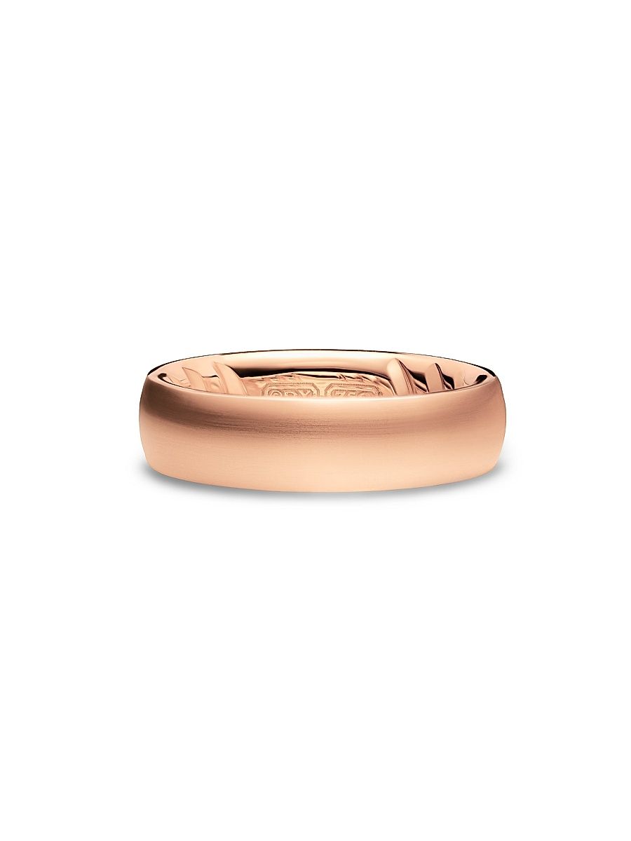 Men's Streamline Band Ring in 18K Rose Gold, 6.2MM - Rose Gold - Size 10
