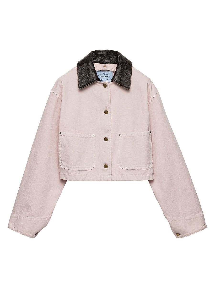 Women's Canvas Blouson Jacket - Pink - Size 10