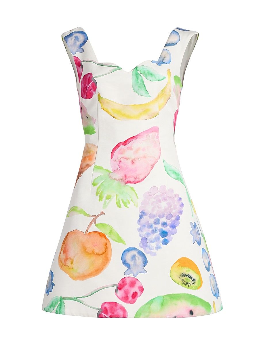 Women's Halo Fruit Cotton-Blend A-Line Minidress - Rainbow - Size 8