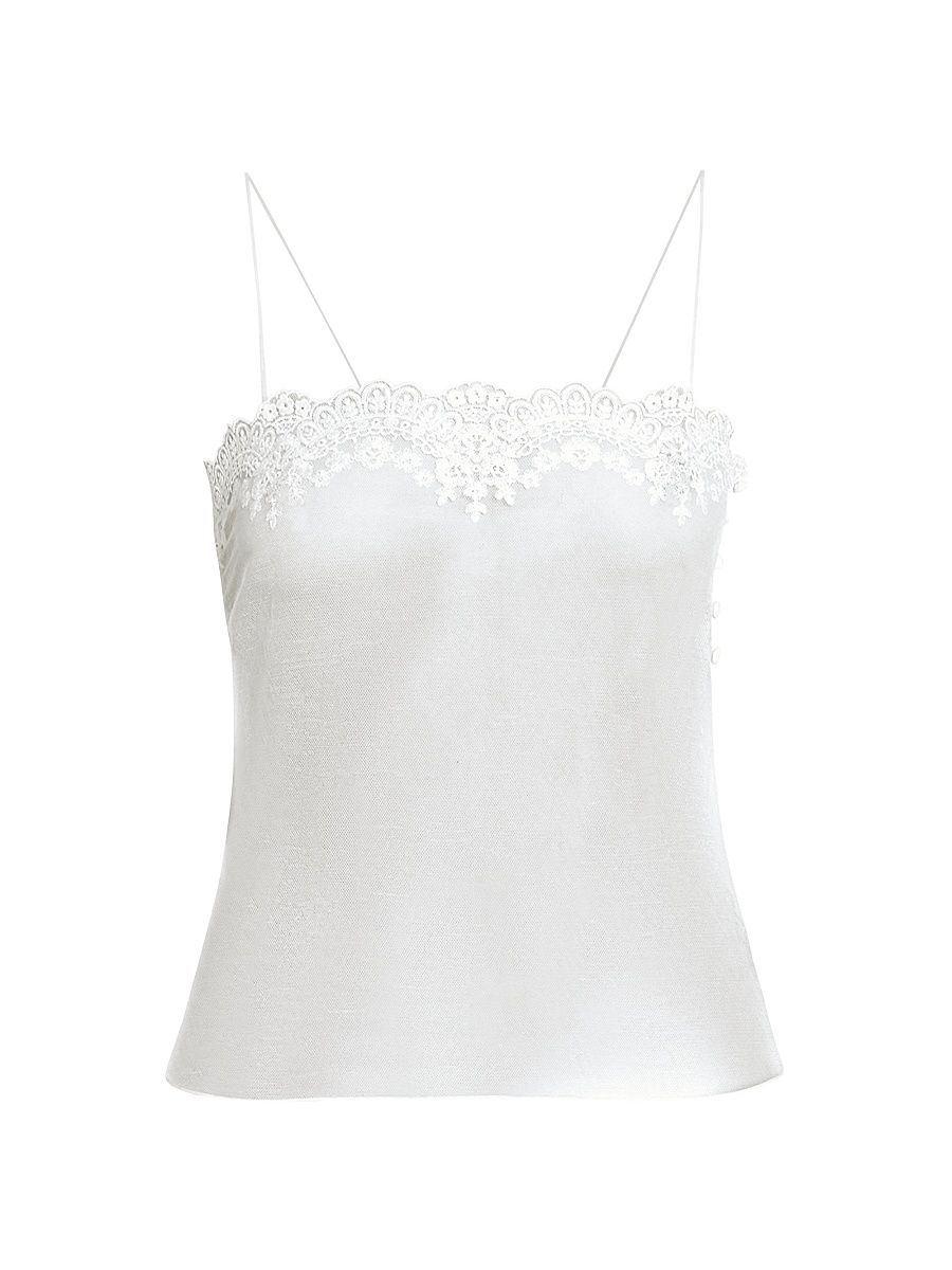 Women's Sheer Cami Top - Dusty White - Size 4