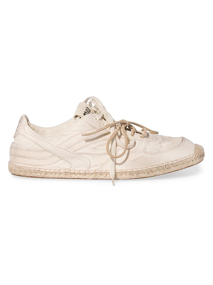 Women's Gymnasium Canvas Sneakers - Beige Khaki - Size 8