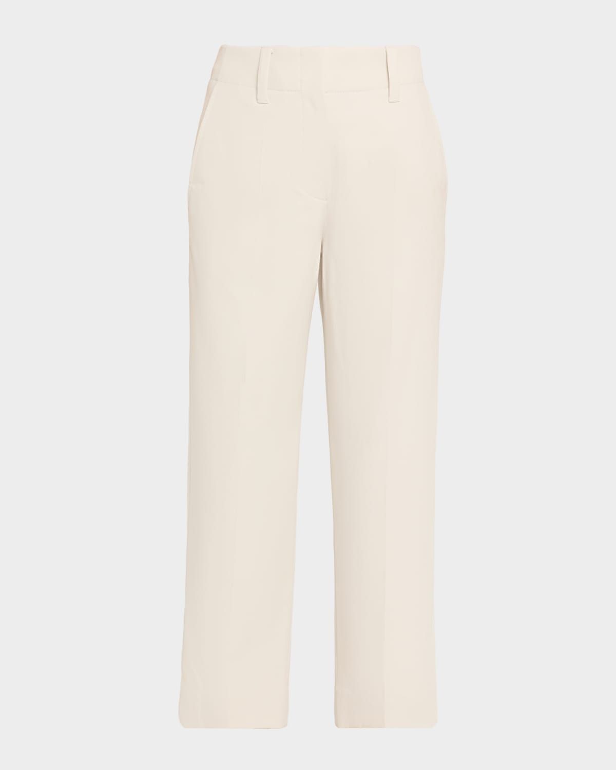 Straight-Leg Cotton Trousers