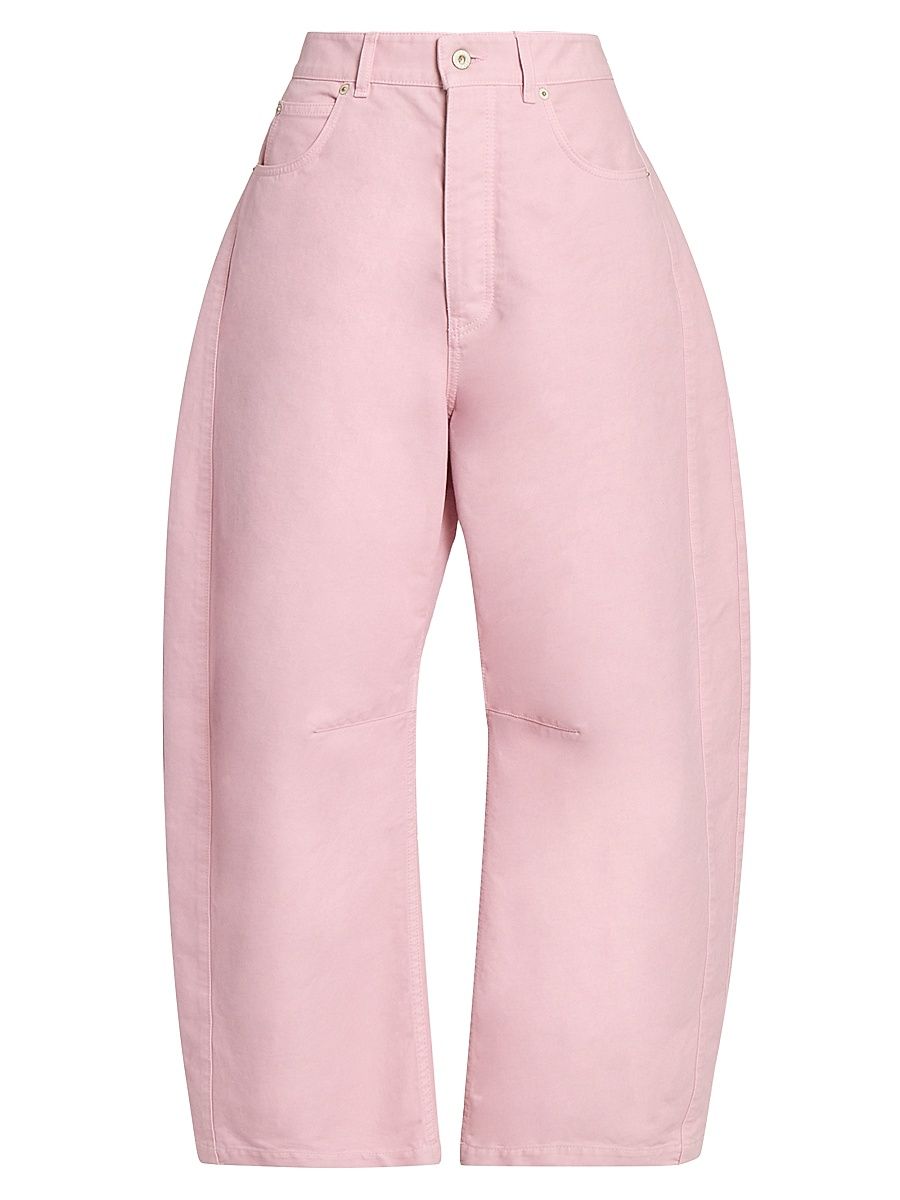 Women's Barrel Mid-Rise Trousers - Pink - Size 12