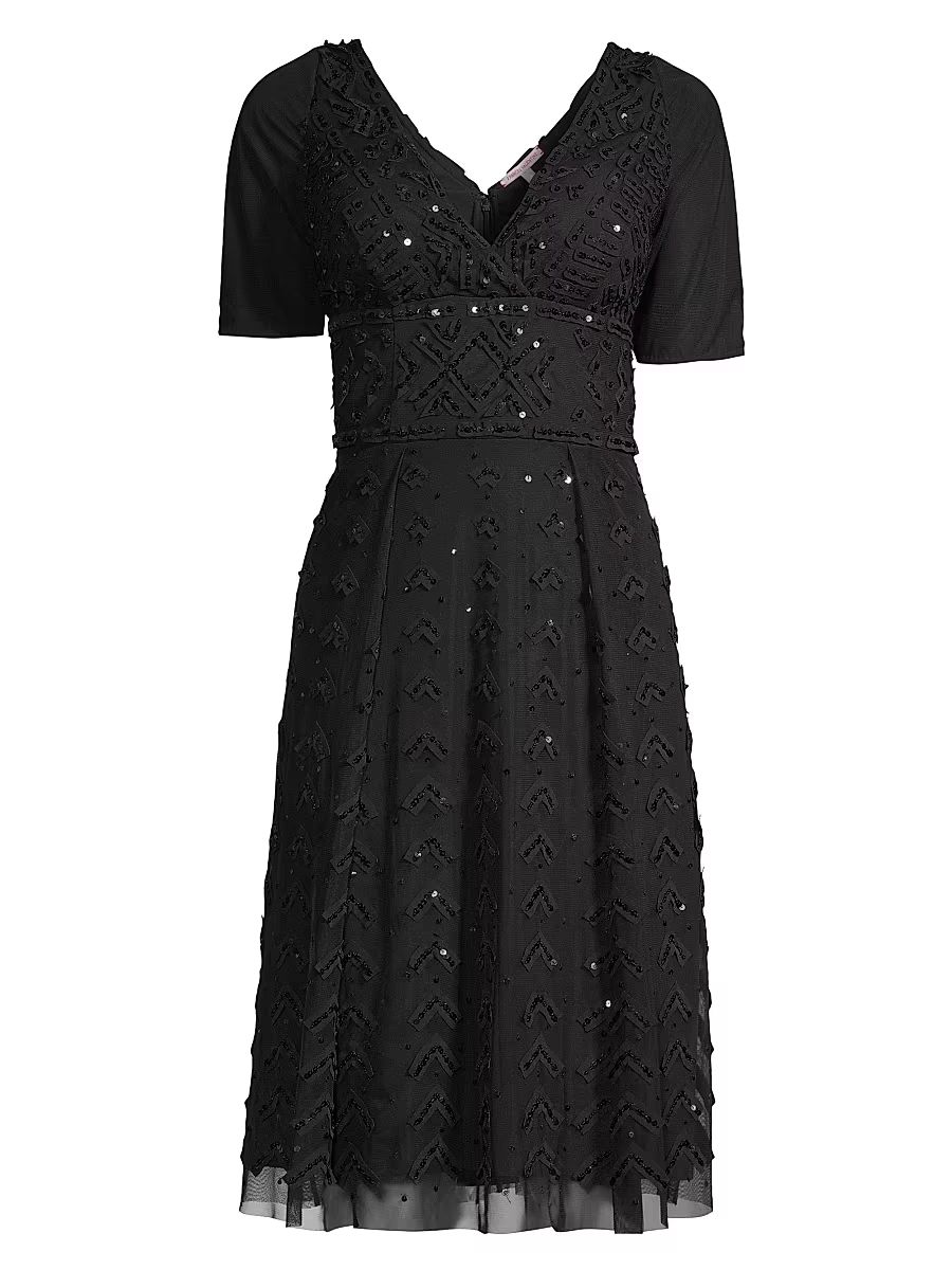 Women's Valentina Sequin Dress - Black - Size Large