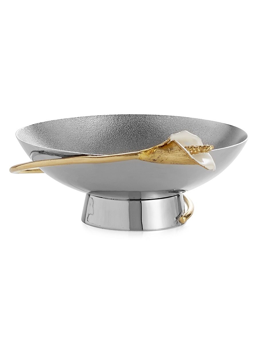 Calla Lily Stainless Steel Nut Dish