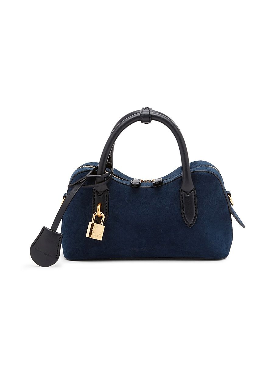 Women's Ryder Small Faux-Suede Top Handle Bag - Navy