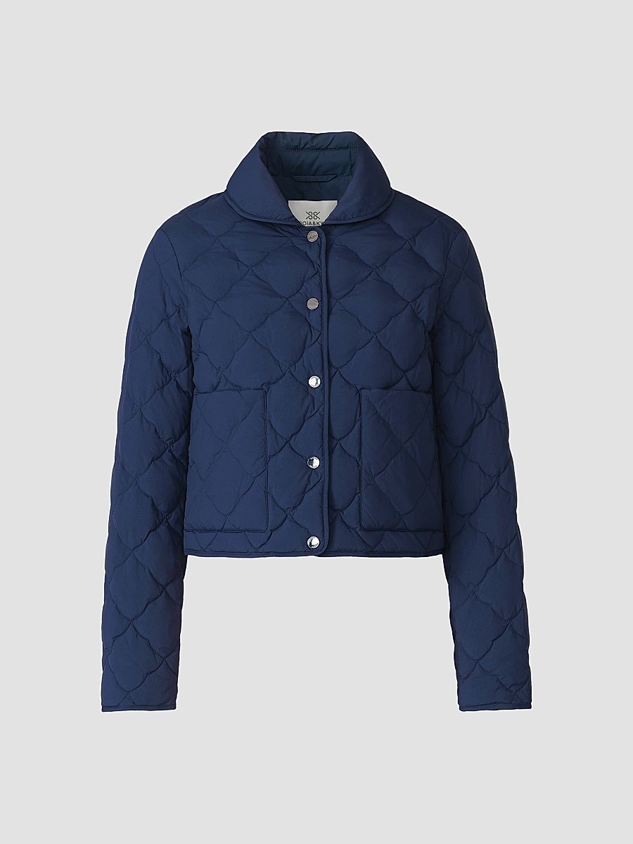 Women's Dixie Quilted Down Jacket - Night Blue - Size Medium