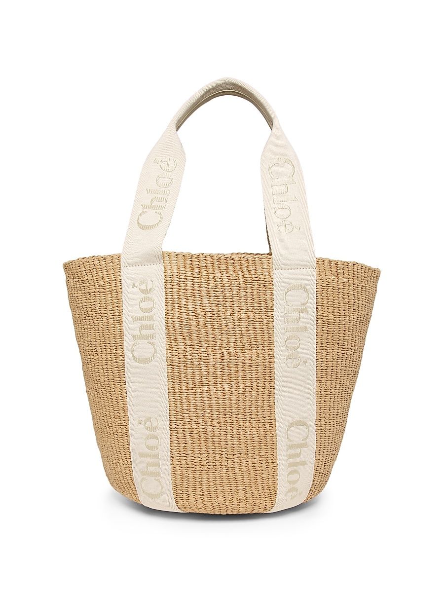 Women's Large Woody Basket Tote Bag - Cloudy Cream