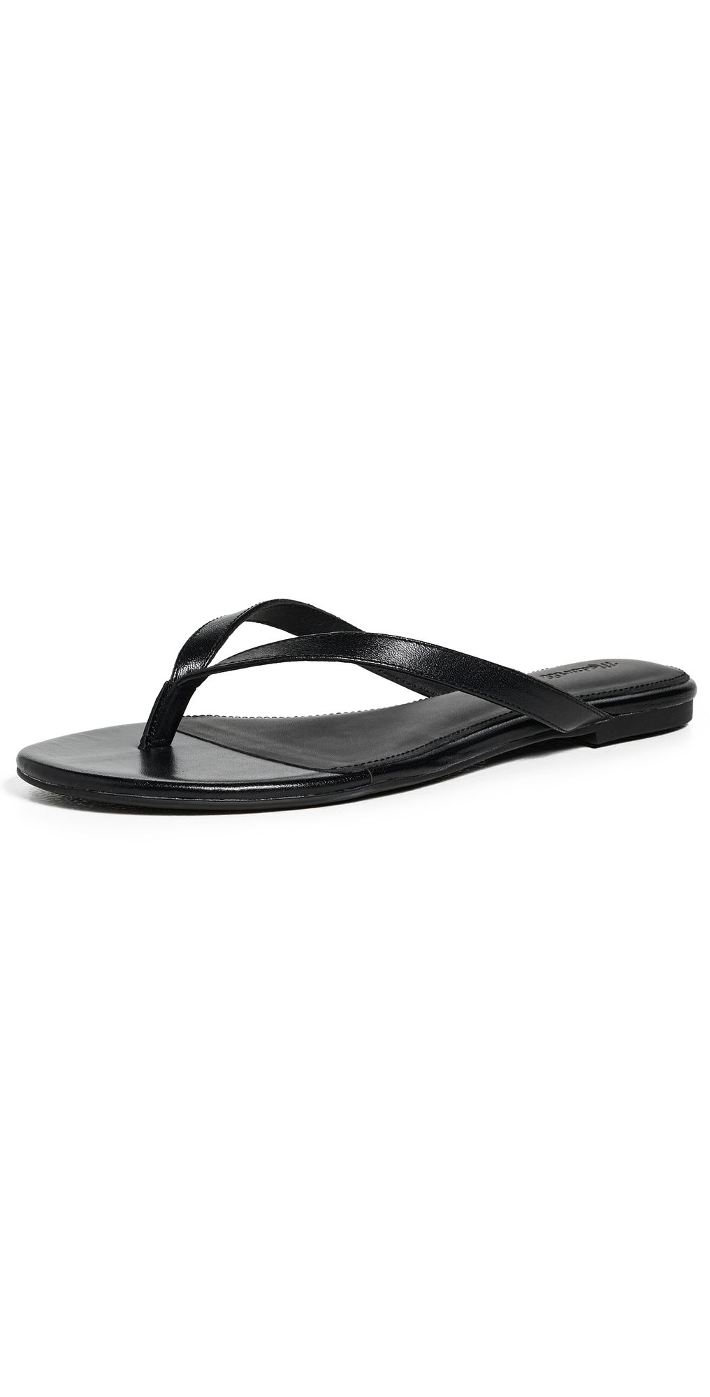 Madewell Izzie Ivana Leather Thong Sandals True Black 7