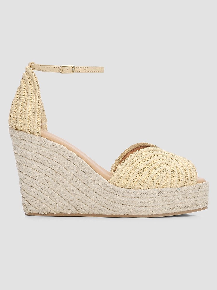 Women's Ava Platform Wedge Espadrilles - Natural - Size 11