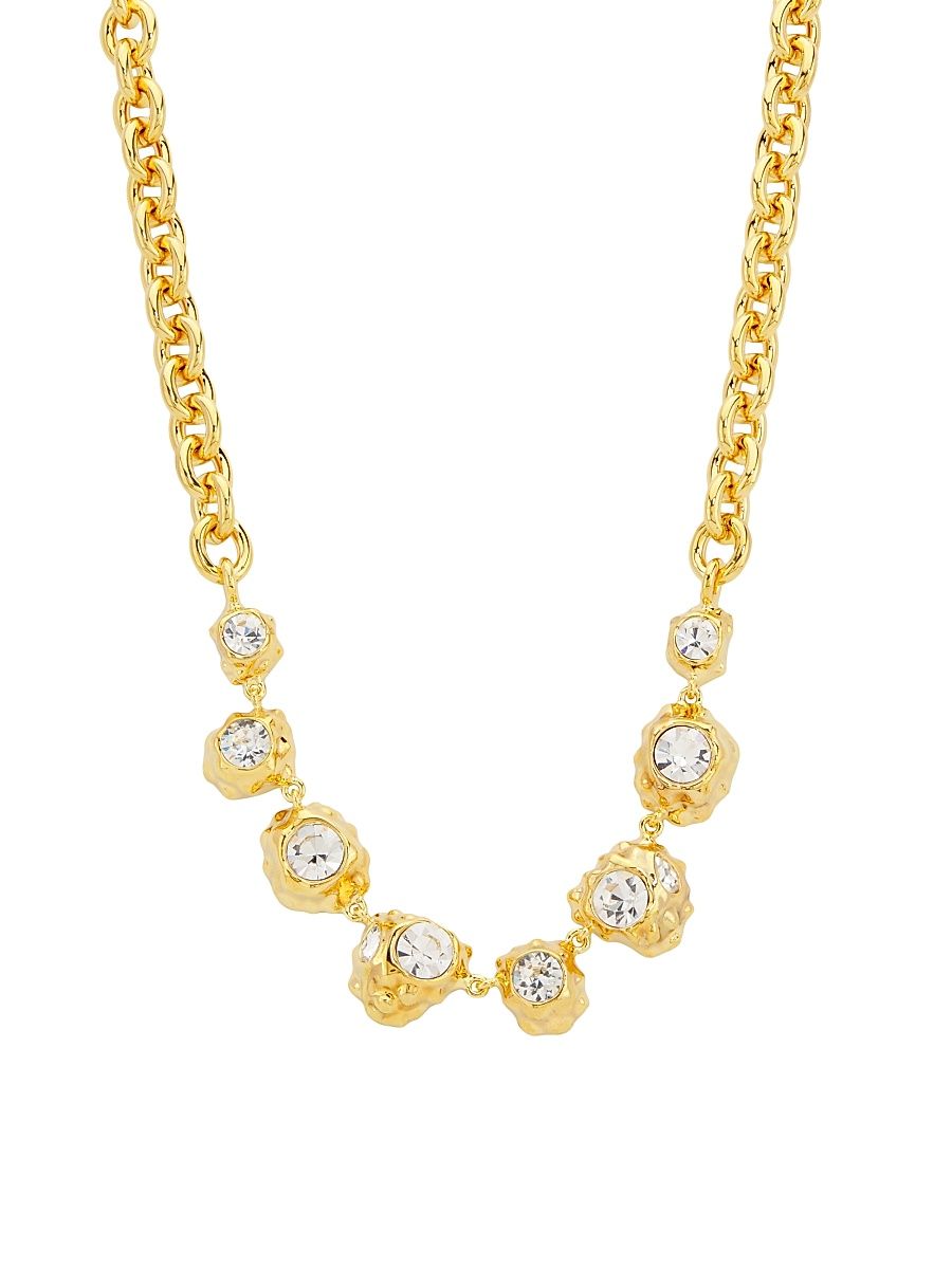 Women's Scramble Goldtone & Glass Crystal Necklace - Crystal