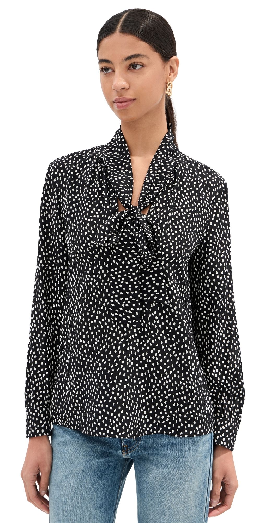 Nili Lotan Janese Blouse Wild Dot S