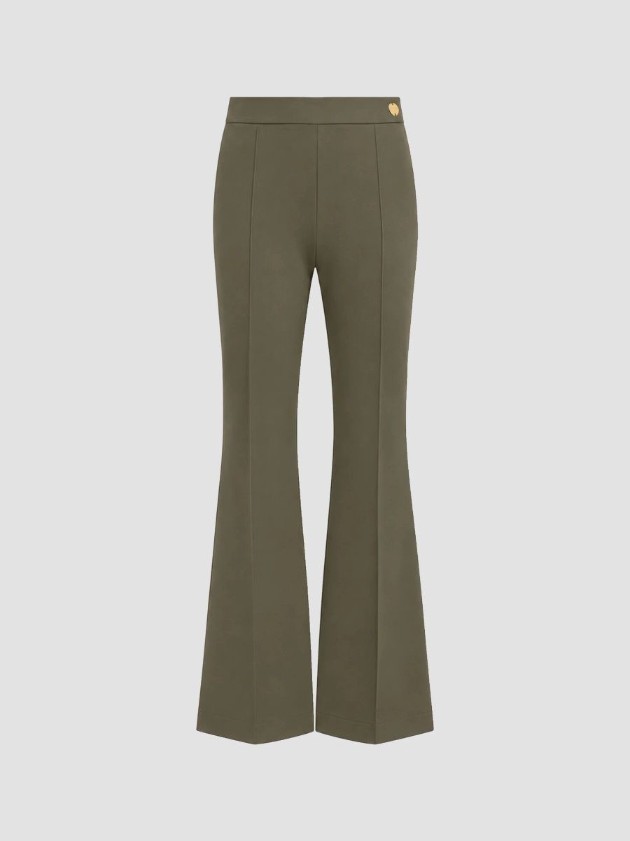 Callas Milano Women's Lola Cropped Flare Pants - Olive - Size 14
