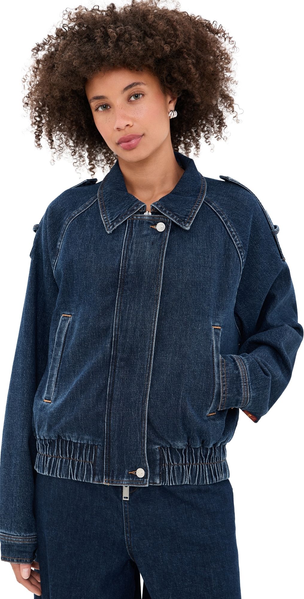 7 For All Mankind Aviator Denim Jacket Radar M